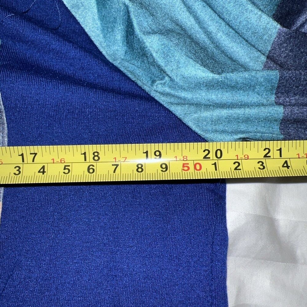 Womens Long Sleeve Tunic Crewneck Colorblock Striped Tee Shirt Size Large NWOT - Picture 4 of 8